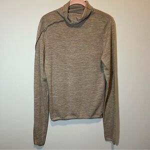 Mark Kenly Domino Tan Karolina Merino Wool Sweater 40 US 8 Quiet Luxury